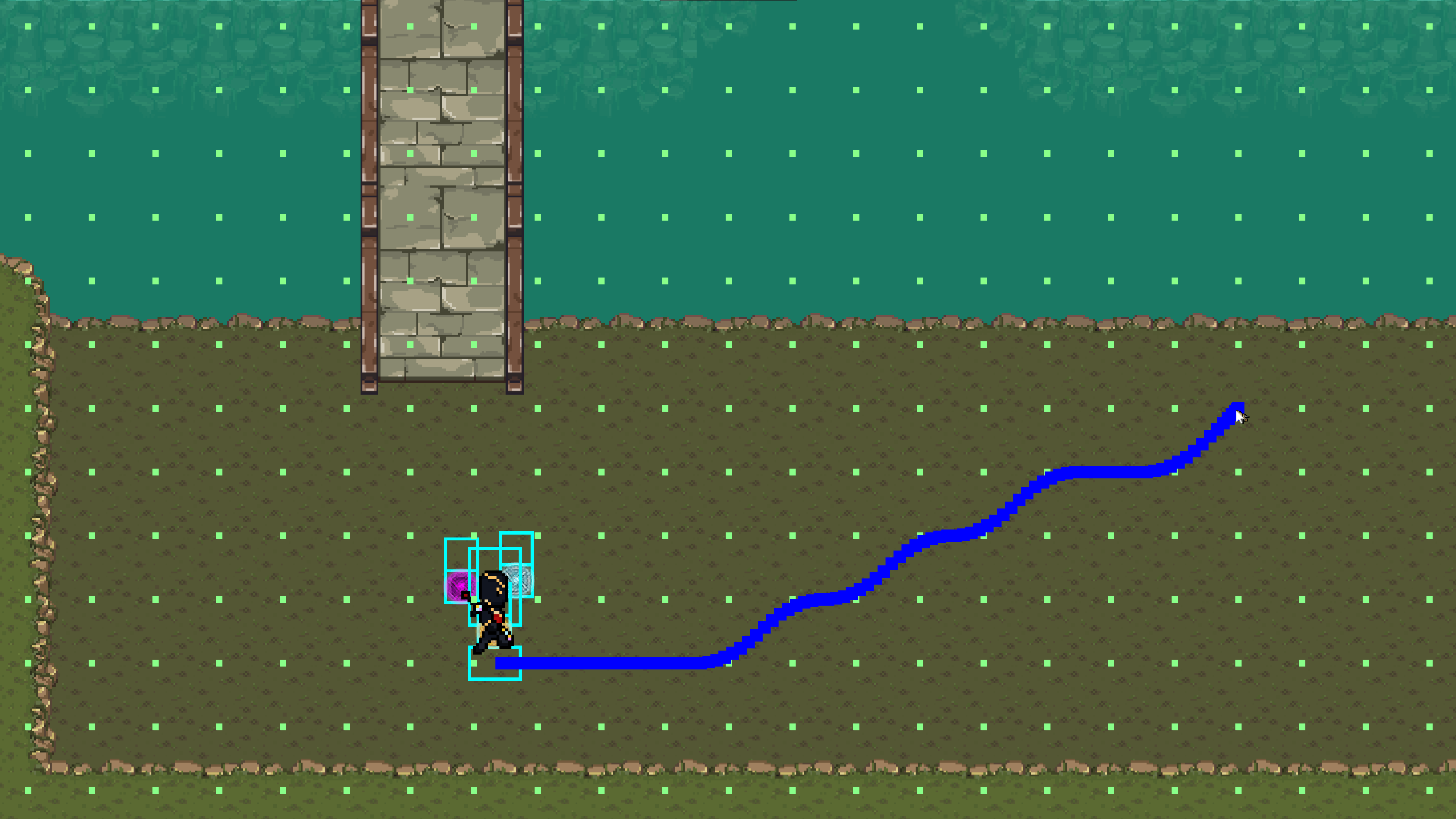 Grid-Based Path with smoothing from the game simulation